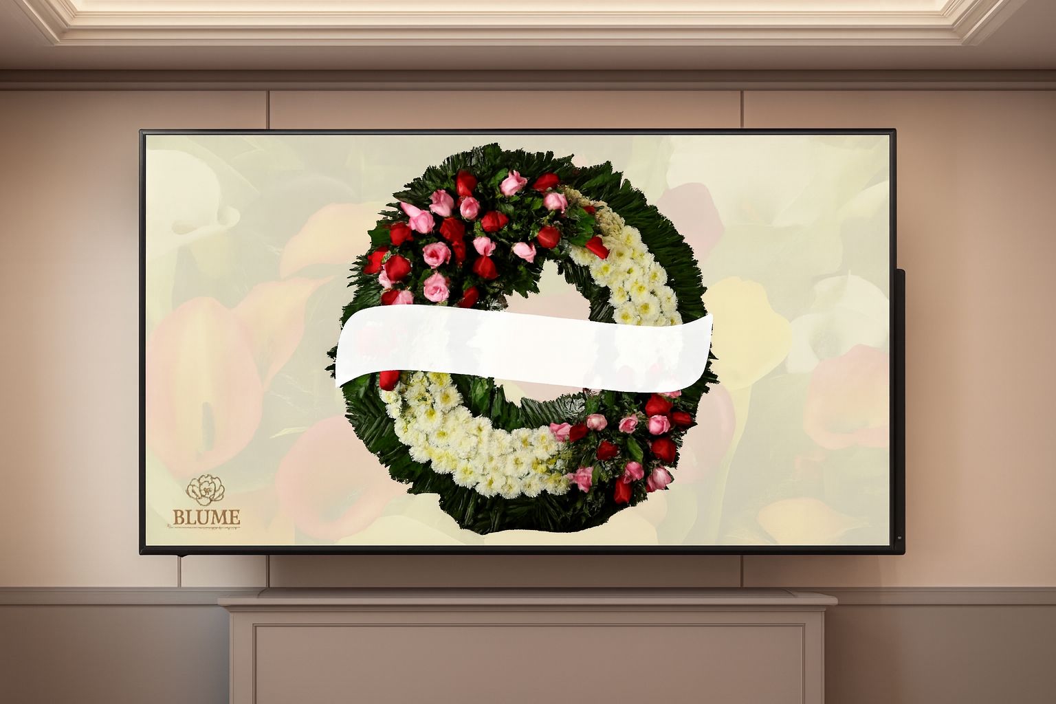 Visualización de corona digital Blume en pantalla